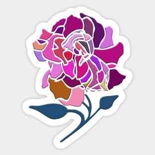 Gardenia in Stained-Glass Sticker